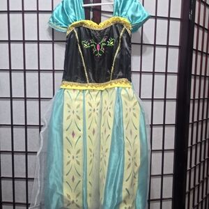 Kids Princess Costume with Blue and Yellow Accents